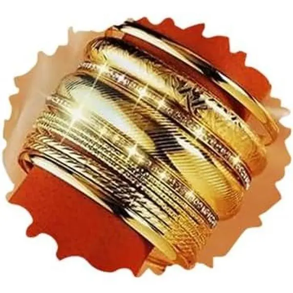 Gold Bangle Bracelets for Women Gold Bangles Indian Jewelry Fashion Disco Bangle Bracelets Gold Bracelet Set