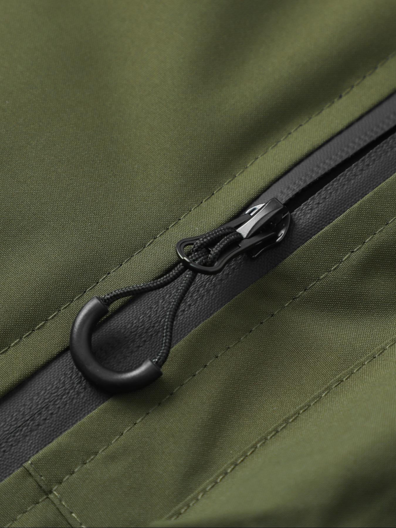 Men's Zip Up Hooded Jacket, Casual Regular Fit Long Sleeve Waterproof Windproof Lightweight Jacket for Outdoor Activities, Fashion Men's Outerwear for All Seasons Coats