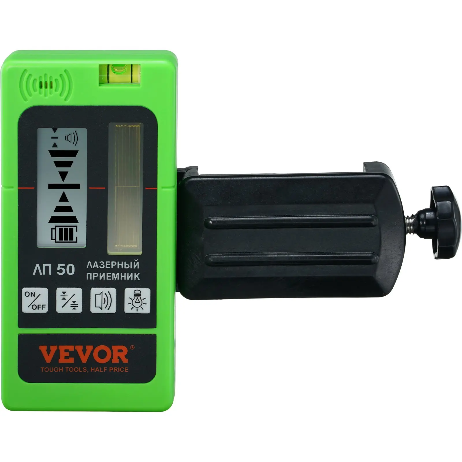 【DealsForYouDays】VEVOR Laser Receiver, 197 ft Working Range, Green Laser and Red Beam Detector for Pulsing Line Lasers, Customizable Speaker Dual LCD Display Built-In Bubble Level with Clamp for Laser Level Ebay