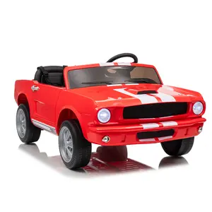 Official Licensed 24V Shelby GT350 Kids Electric Ride On Car, Two Seater Design, Manual Foot Pedal & Parental Remote Dual Control, LED Headlight Display Screen, Toddler Sports Car for Kids 3+