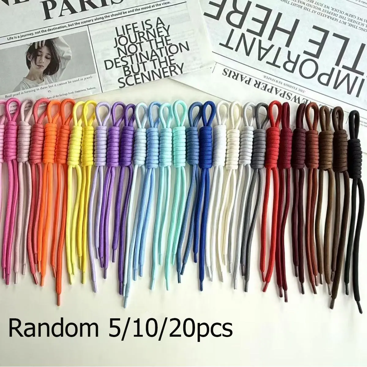 Random 20 Pieces 5mm Colorful Braided Lanyard, Phone Strap, DIY Keychain, Nylon Rope, Handmade Cord, Bag Accessory, Cell Phone Strap, Phone Chains, Phone Wrist Strap