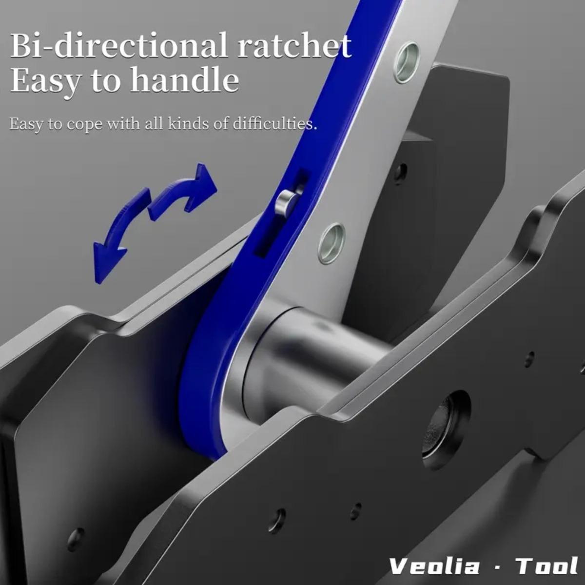 Brake Caliper Piston Press Tool for Single, Dual & Quad Piston Disc Brakes – 360° Rotating Ratchet Wrench, Effort-Saving Automotive Brake Repair Tool for Car Maintenance