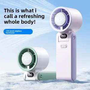 New Cross-Border Semiconductor-Cooled Ice-Pack Fan: Compact, Portable, Outdoor, High-Powered Turbo, High-Speed Handheld Fan