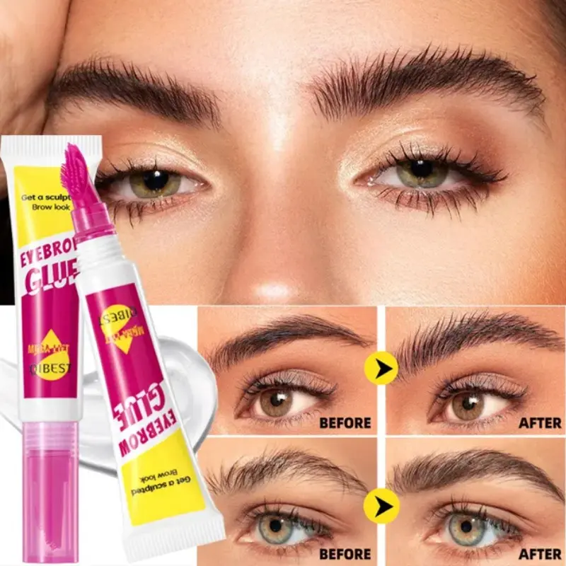 24 Hour Hold Brow Lamination Gel, Transfer and Waterproof Brow Gel, Includes Brush Applicator, Eyebrow Makeup, Eyebrow Styling Gel