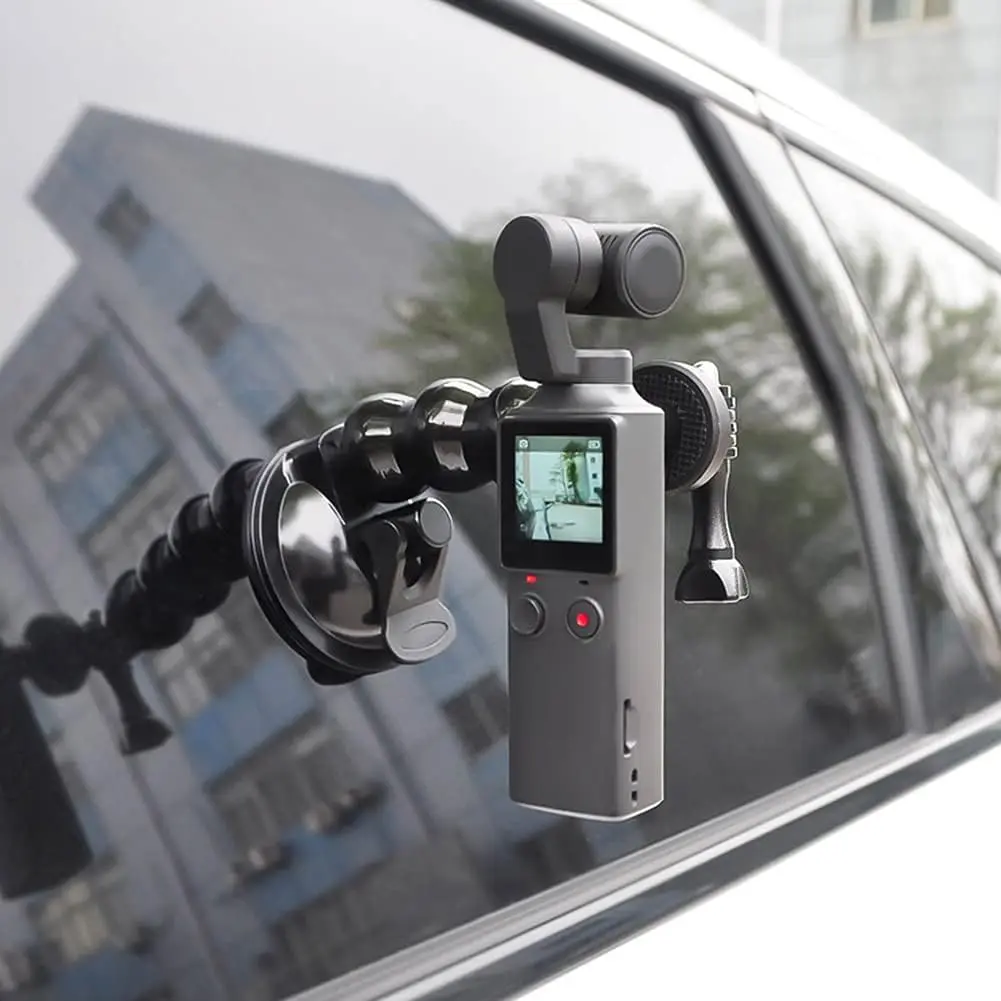 Car Suction Cup Mount, Rotatable Snake Flexible Holder, Phone Car Mount, Sports Camera Stand, Universal Fit, Durable Design, Car Phone Holders