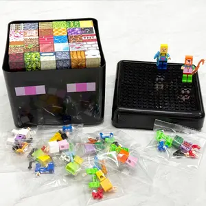 Magnetic World Blocks Mc Building Toy, Educational Puzzle Gift for Boys and Girls, Birthday Present with Storage Box, Kids' Fun Playset