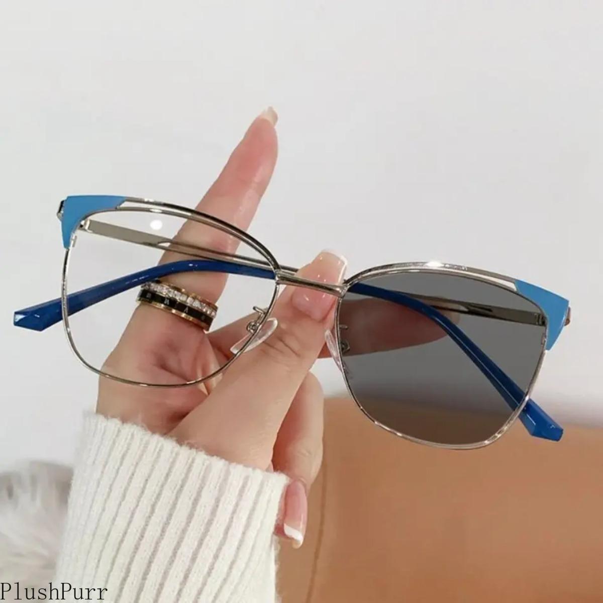 2026 New Arrival Unisex Retro Y2K Anti-Blue Light Glasses – Color-Changing Lightweight Frame for Office & Study, TikTokShopBlackFriday Summer