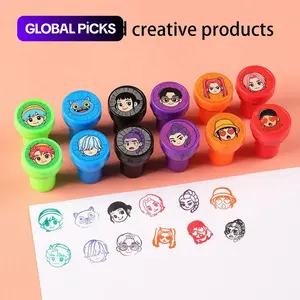 12-Piece Student Toy Stamps, Anime Girl Stamp Set,exorcist Witch Seal Children's Cartoon Seal Set Teacher Homework Correction Encouragement Seal,Birthday Gift for Boys & Girls,Perfect Party Present, Interactive Gifts for Fan Festival. #GLOBAL PICKS