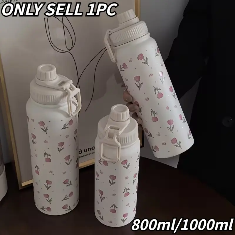 Heart-Shaped Perfume Bottle, Dual-Layer Vacuum Insulated Stainless Steel Cup, Travel Outdoor Drinking Cup, Fitness Cup, Car Cup