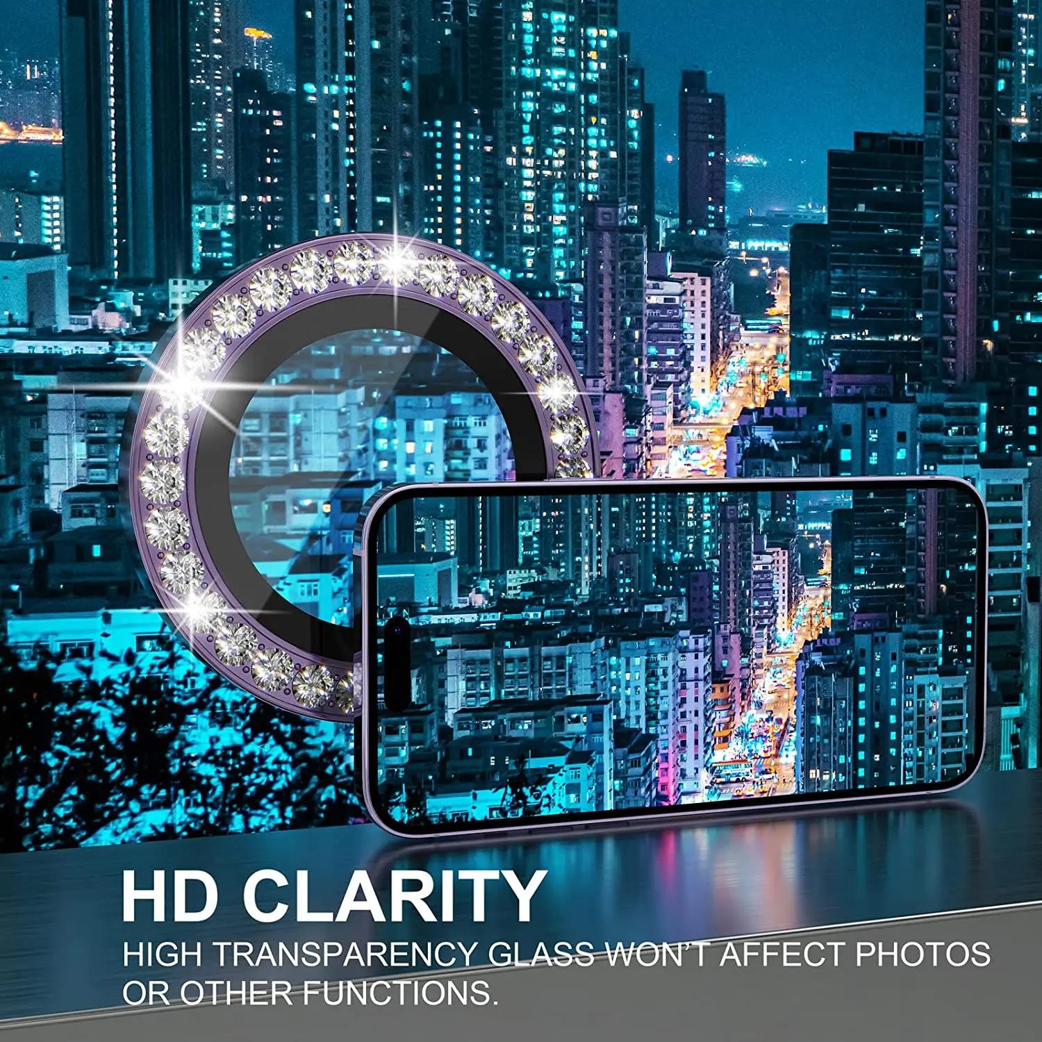 Glitter Diamond Camera Lens Protector Cover for  17 Air 16 E 16E 16Pro 15 14 Pro Max Plus 13 12 Mini 11 14Pro 13Pro