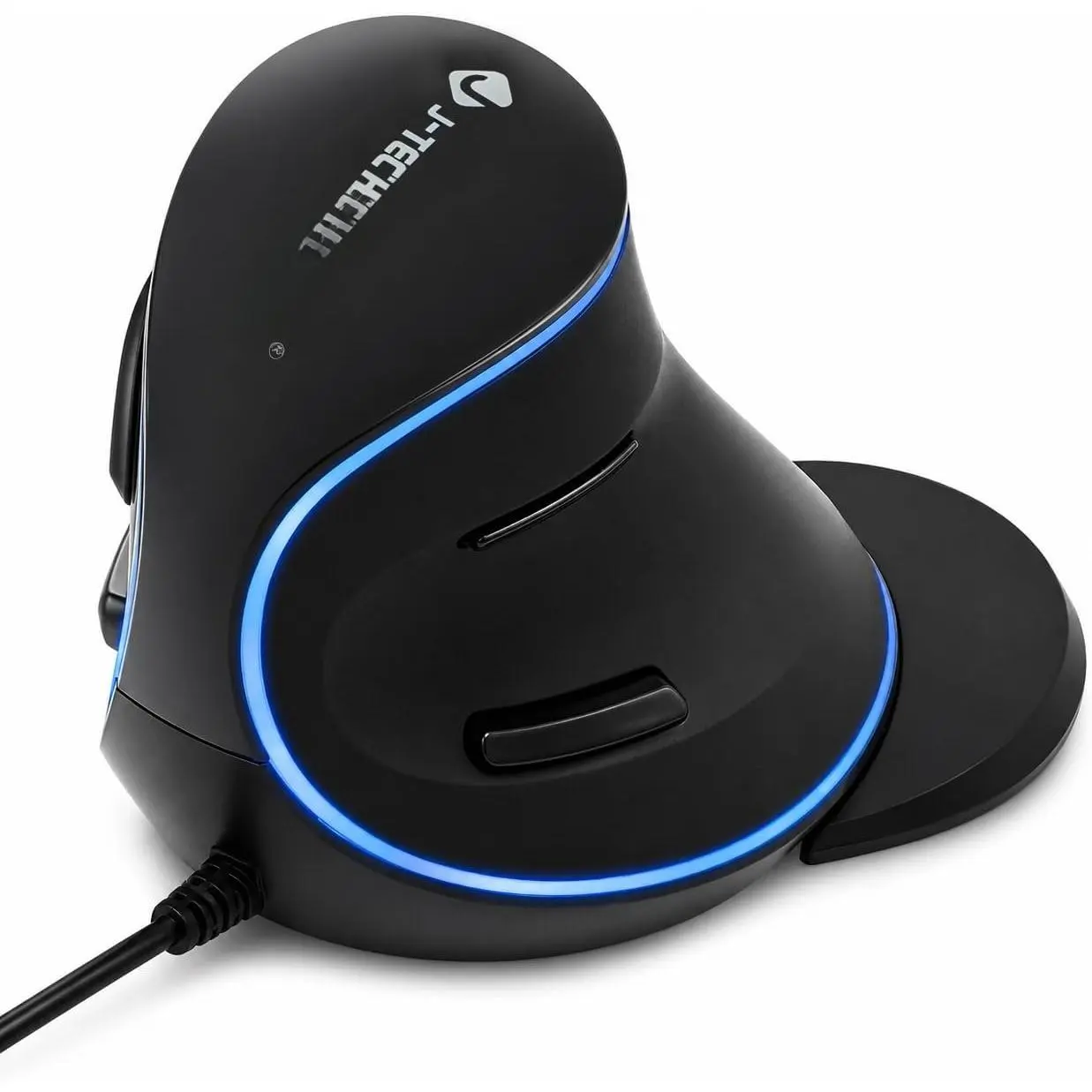 Wired  Vertical USB  with Adjustable Sensitivity (600/1000/1600 DPI), Scroll Endurance, Removable Palm Rest & Thumb Buttons [V628]