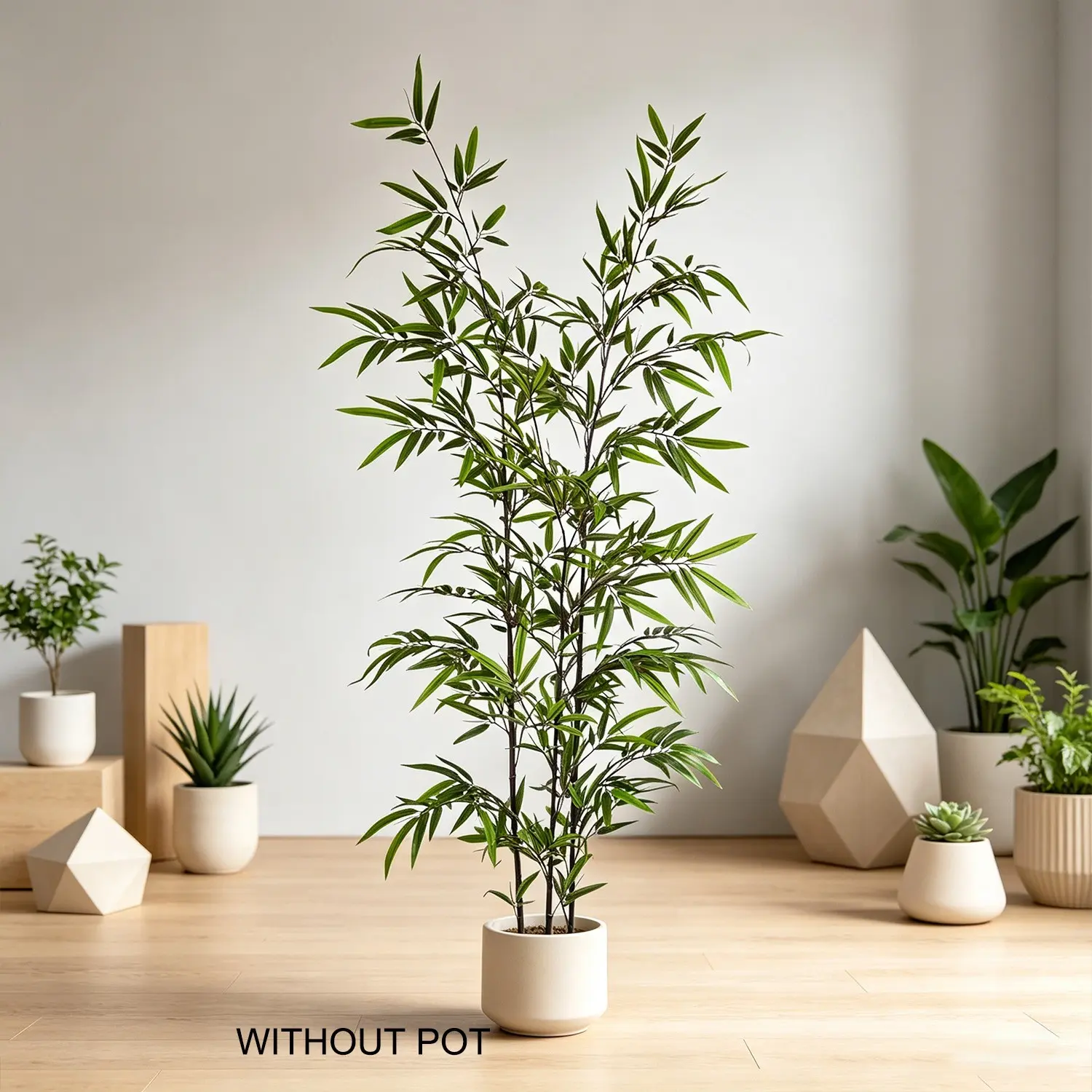 130/160/210cm Artificial Bamboo plant Decor, Decorative Fake Plants, Realistic Leaves, Indoor/outdoor Home Decoration, Living Room, Balcony, Party, Wedding