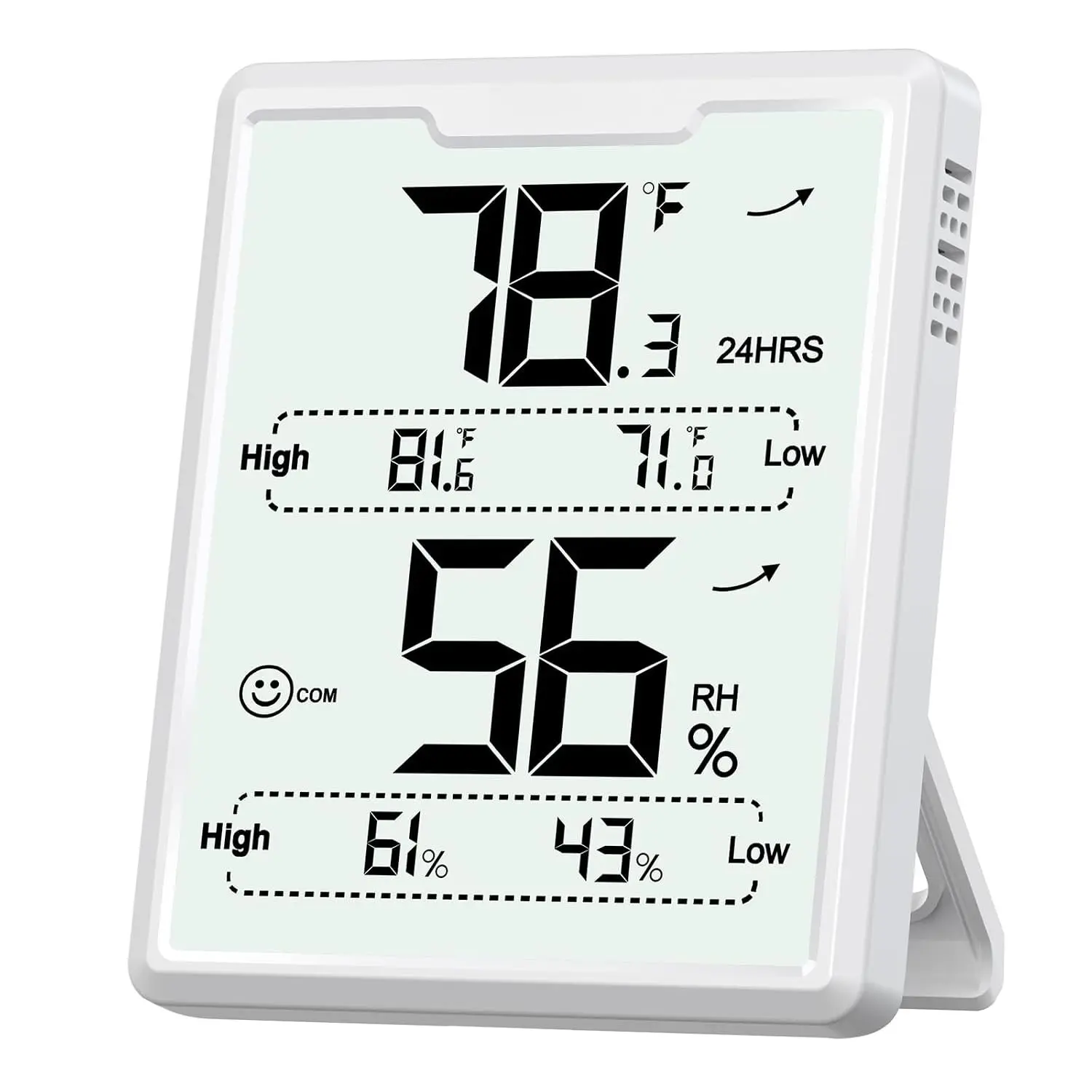 Hygrometer Indoor Thermometer, Temperature Humidity Meter, White