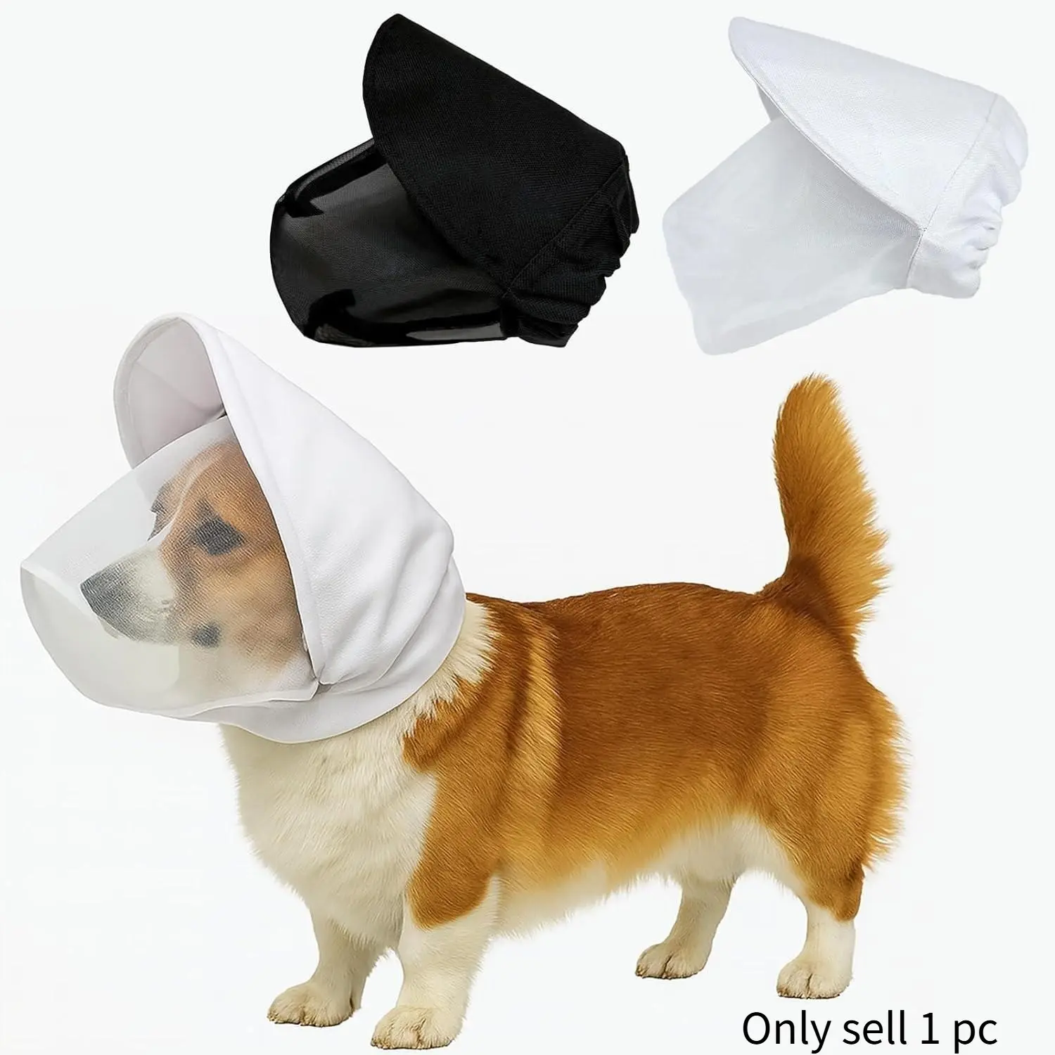 Dog Mask for Outdoor Safety, Vet-Recommended Mesh Field Guard, Breathable & Lightweight, Adjustable Buckle Design, Protects Against Debris Supplies