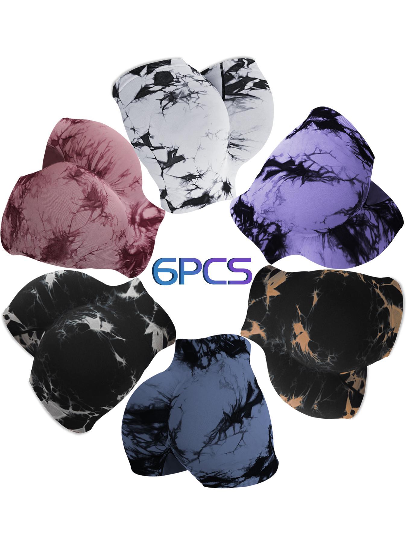 Women's Tie Dye High Waist Sports, Casual Comfy Breathable Skinny Workout Impact Shorts for Yoga Gym Workout Running, Ladies Sportswear for All Seasons