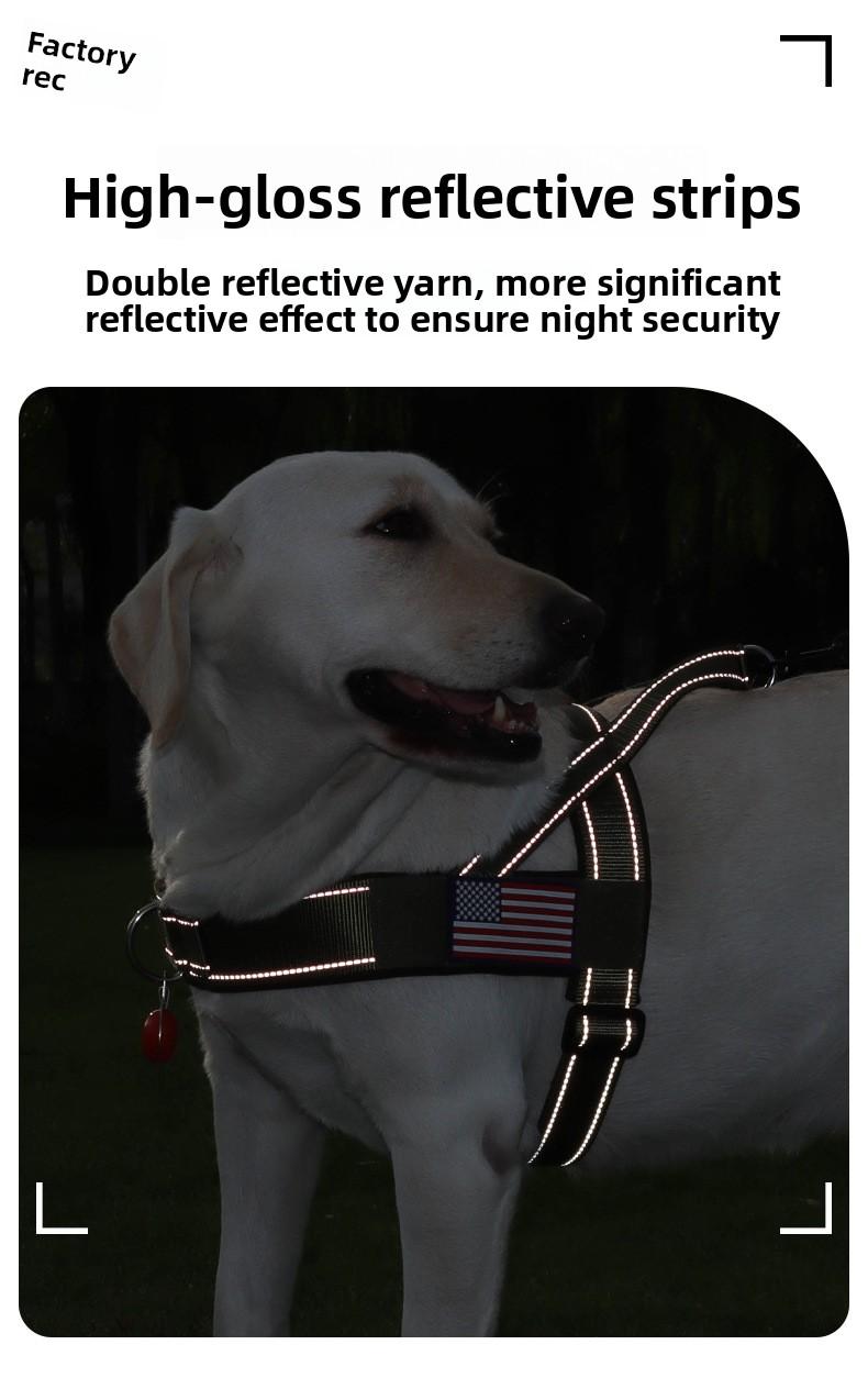 No-Pull Saddle Dog Harness Lightweight T-Shape Tactical Vest for Large Medium Dogs Heavy Duty Reflective Easy On/Off Escape Proof Training Walking Multiple Colors