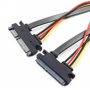 SATA III 22Pin (7+15Pin) Male to Female Data & Power Combo Extension Cable 19.7 Inch for HDD SSD Optical Drives