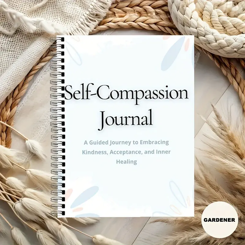 Self-Compassion Journal for Inner Healing, Anxiety Relief, Emotional Growth, Coiled Notebook, Self-Discipline Writing, Gift for Women