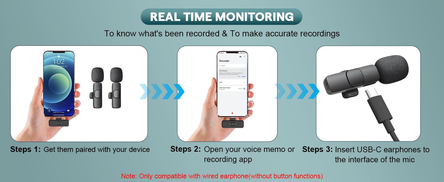 SQ-KBK002 Professional Wireless Mini Microphone for iPhone, iPad, Android Phone - Bluetooth Lavalier Lapel Mic for Video Recording - Clip on USB C Microphones for YouTube Tiktok Podcast Vlogging SQ-KBK002 Professional Wireless Mini Microphone for iPhone, iPad, Android Phone - Bluetooth Lavalier Lapel Mic for Video Recording - Clip on USB C Microphones for YouTube Tiktok Podcast Vlogging