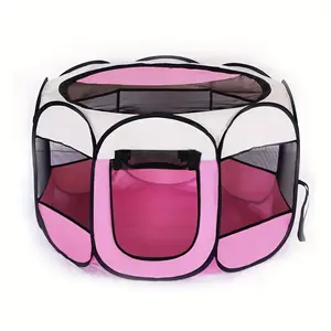 Octagonal Pet Fence Tent, Foldable Dog Cage, Scratch-Resistant Oxford Cloth, Indoor Outdoor Use, Suitable for Puppies Cats, Camping Gift