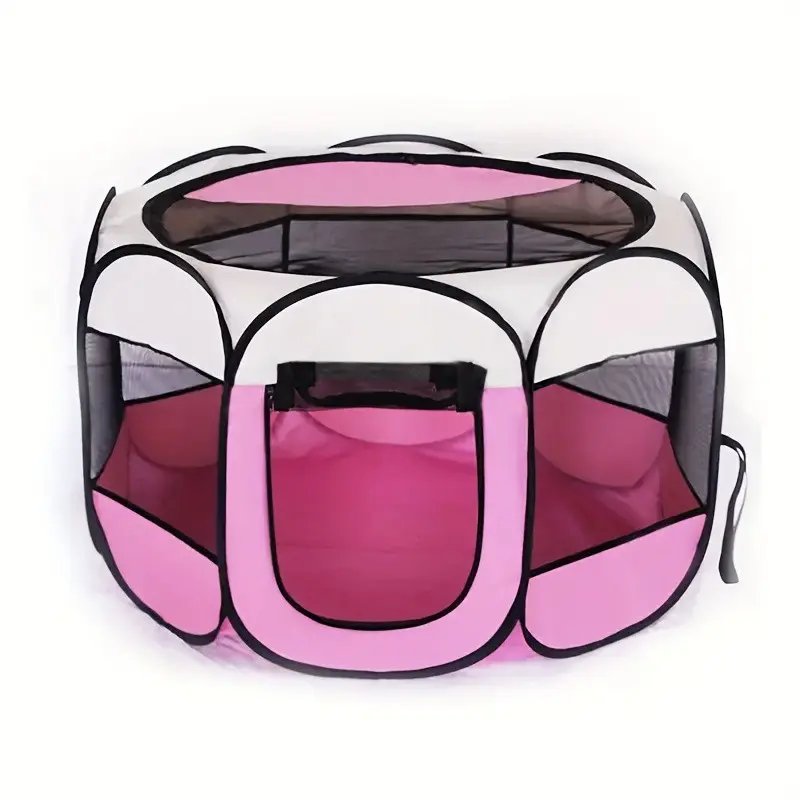 Octagonal Pet Fence Tent, Foldable Dog Cage, Portable Puppy Fence, Puppy Playpen, Enclosure, Scratch-Resistant Oxford Cloth, Indoor Outdoor Use, Suitable for Puppies Cats, Camping Gift