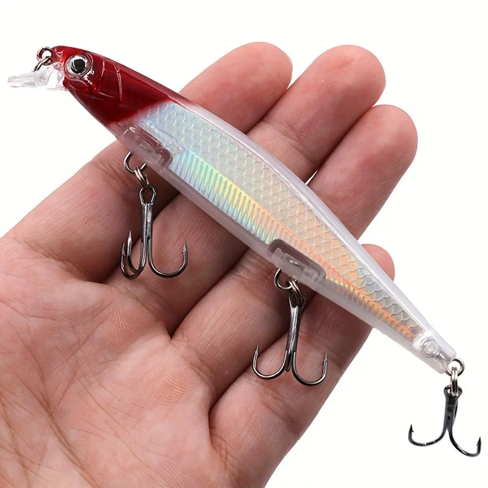 Minnow Crankbait Lure 11.0cm 13g, Artificial Hard Bait with a Lifelike Wobbling Action for Bass and Catfish, Lures, Bass Fishing