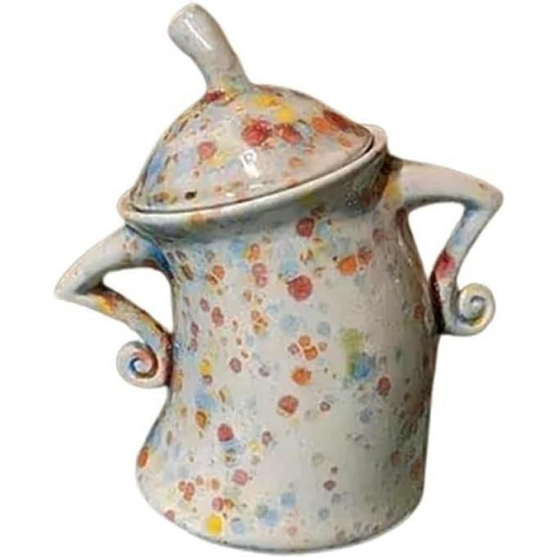 Funny Spoof Ceramic Cup Ornament, Creative Home & Garden Decoration, Unique Personality Storage Jar