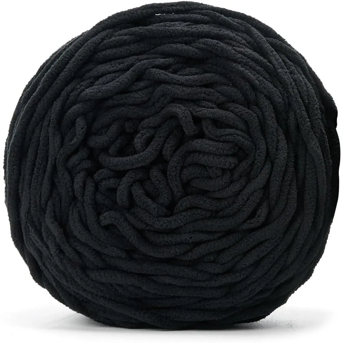 Plush Chenille Fiber Yarn - #6 Super Bulky, Lint-Free, 6.5 oz, 120yd for Blanket Crafting, Cozy Crochet/Knit Projects with Plush Textures