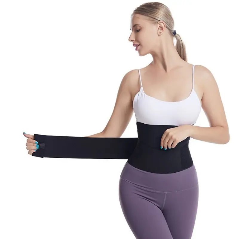 Wrap elastic belly strap waist strap fitness waist bandage trainer tight yoga long strap