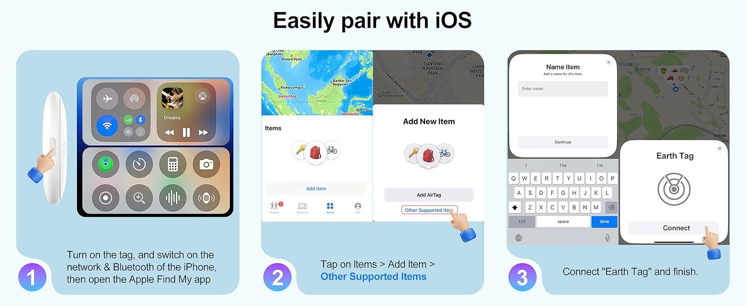4-Pack Dual-System Air Tracker Tags, Ultra-Light Bluetooth Key Finder Locator Compatible with iOS & Android Find My Services, for Wallet, Luggage