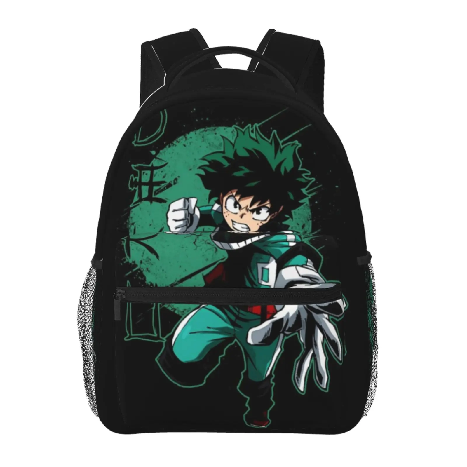 Anime Deku1 Printed Backpack, Cute School bag for Girls Boys Teens, Cartoon Backpacks Kawaii Kids Lightweight backpack with adjustable straps Bookbag, Travel, School, College, Work, Backpack, Daily Use