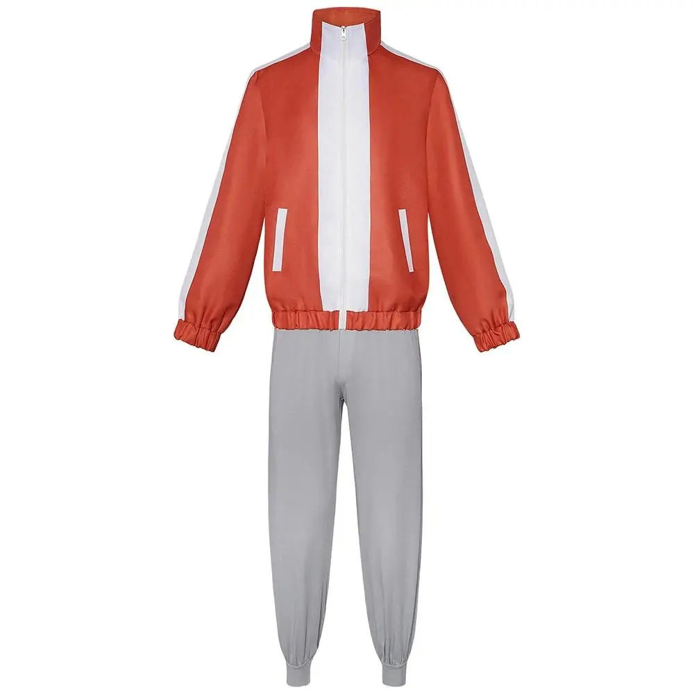Men's DAN DA DAN Jin Enjoji Cosplay Uniform Suit, 2-Piece Hoodie & Pant Set Multi-Size Clothes, Festive Party Supplies for Anime Themed Events, Check As Below Size Chart