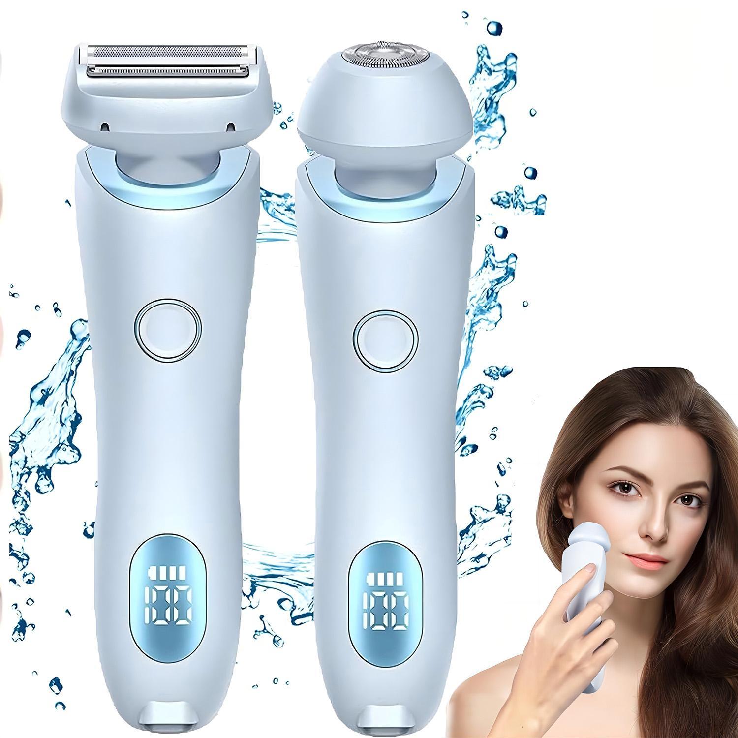 2 in 1 Electric Hair Removal Instrument, Waterproof Hair Removal Razor, Bikini Leg and Underarm Hair Removal Tool, Personal Care Appliances for Women, Valentine's Day Gift