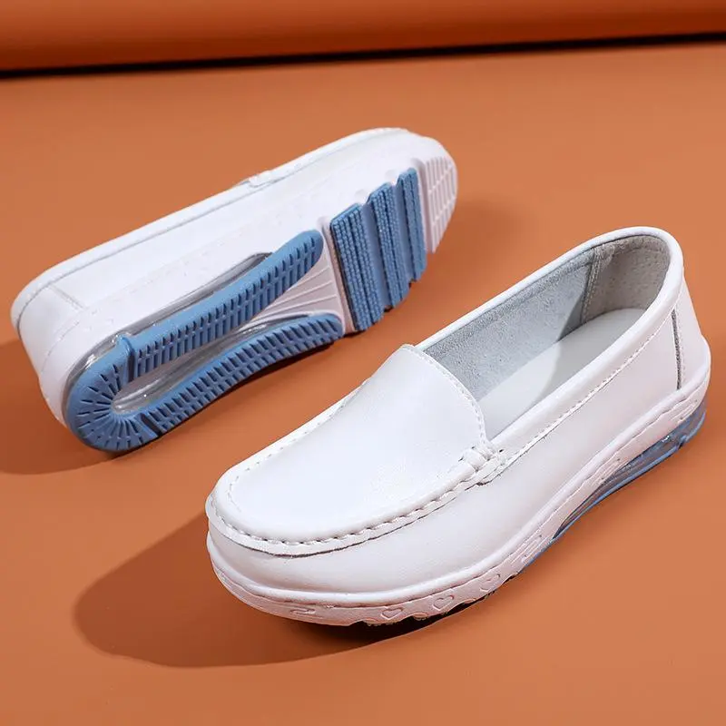 Nurse shoes soft sole breathable hollow new air cushion thick sole hospital work white shoes