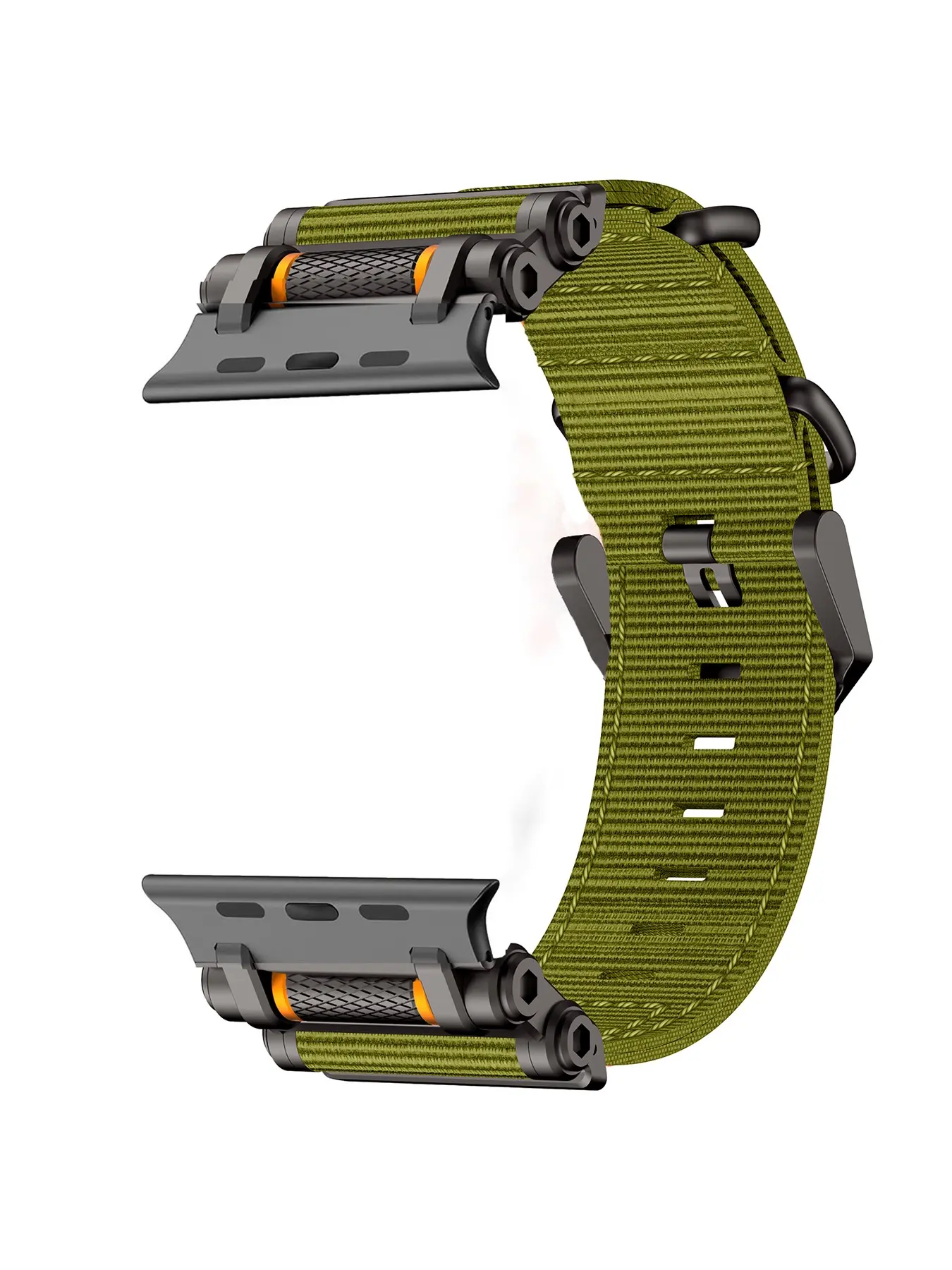 Outdoor-Ready Nylon Sport Band, Tactical Webbing with Textured Metal Buckle, Durable Accessory for Apple Watch Ultra, Smartwatch Accessories, Watch Straps