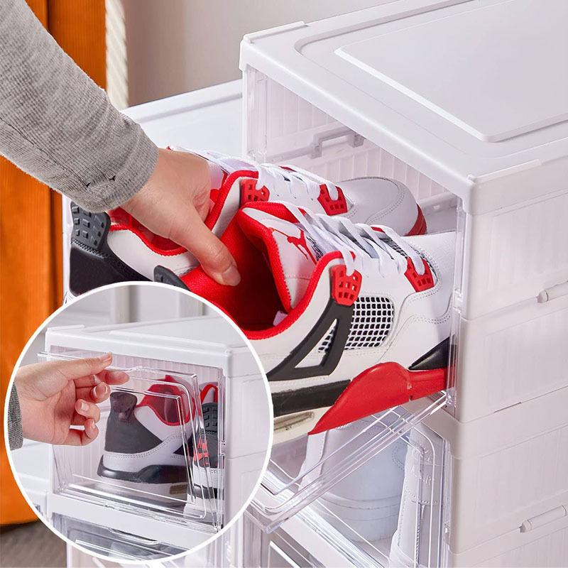 6-Layer Plastic Shoe Cabinet Stackable Foldable Shoe Box Sneakers Storage Box 6-Layer Plastic Shoe Cabinet Stackable Foldable Shoe Box Sneakers Storage Box