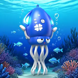 Electric Dancing Octopus Toy with Led Light and Music, Kids Electric Crawling Octopus Tummy Time Toy, Rechargeable Interactive Sensory Toys,  Christmas Birthday Gift (Blue)