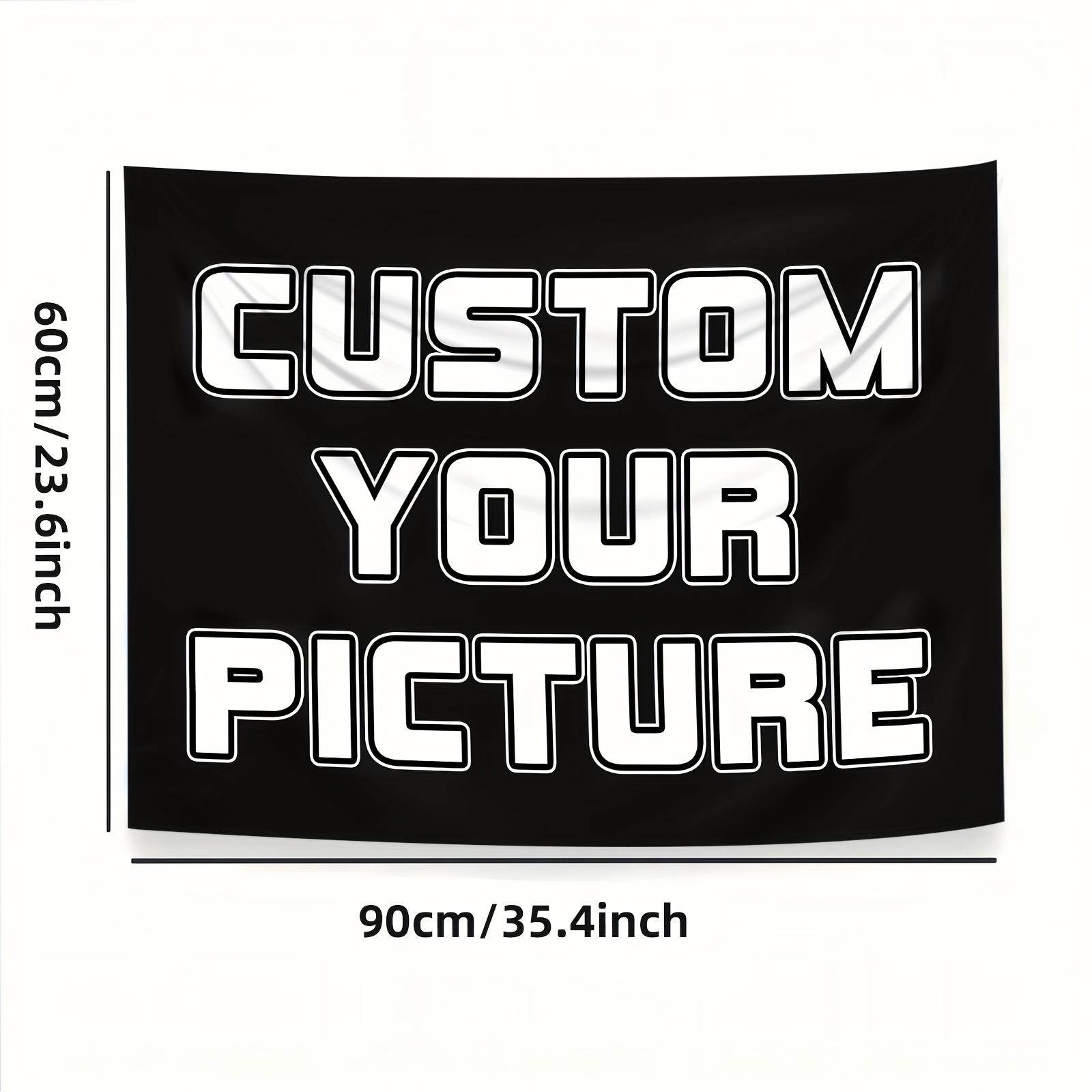 1pc Custom Tapestry Upload Images Personalized Backdrop - Large 23.6x35.4 Inch Wall Hanging for Bedroom, Living Room, Dorm Decor - Multiple Sizes, Durable Fabric, No Electricity Needed, Perfect Gift, Dorm Room Accessory |   Modern Tapestry |   Indoor Text