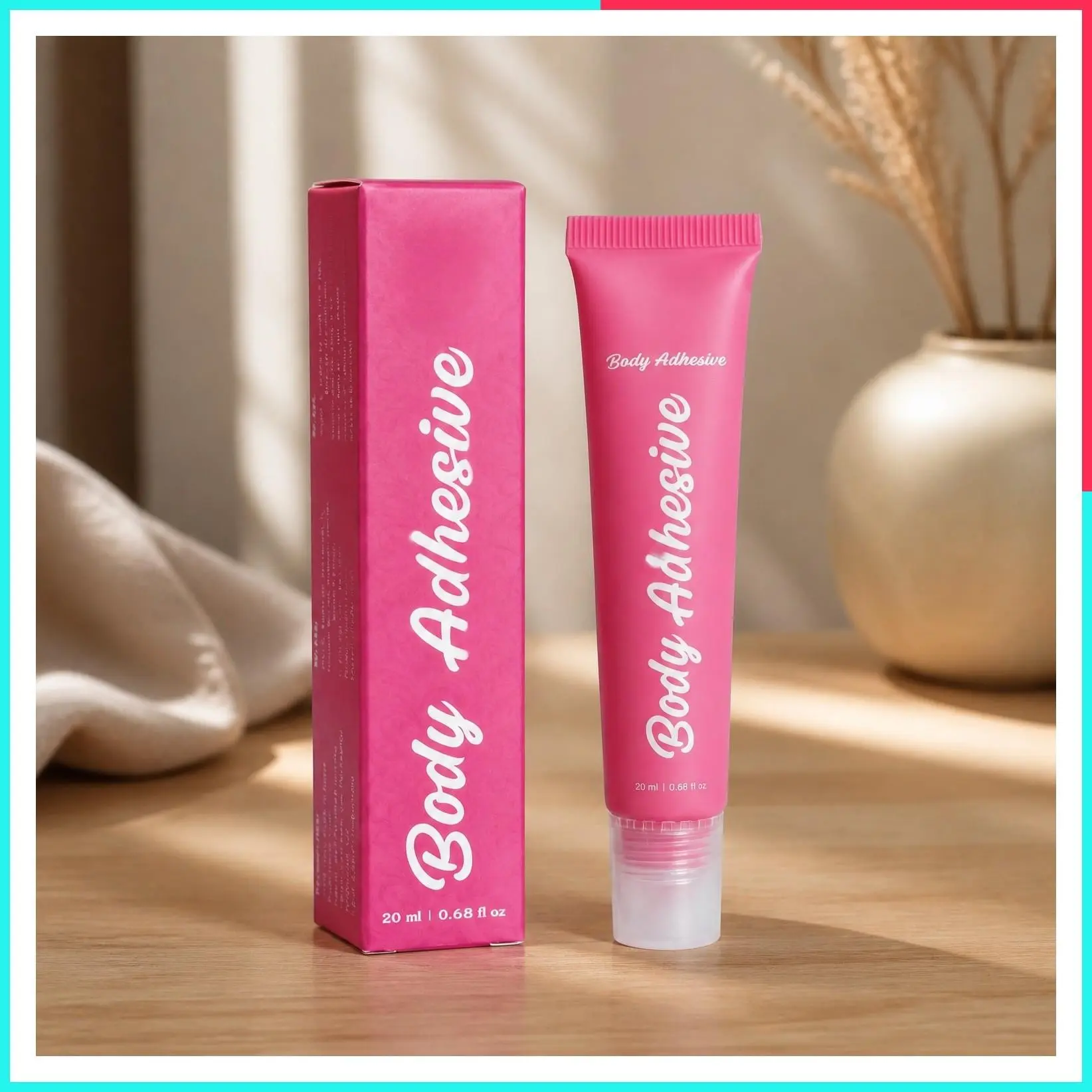 20ml Fabric-Safe Body Adhesive Glue for Clothes to Skin – Sweat-Proof & Water Washable, Holds Clothing in Place for Dancers, Bras, Dresses, Wigs & Stockings