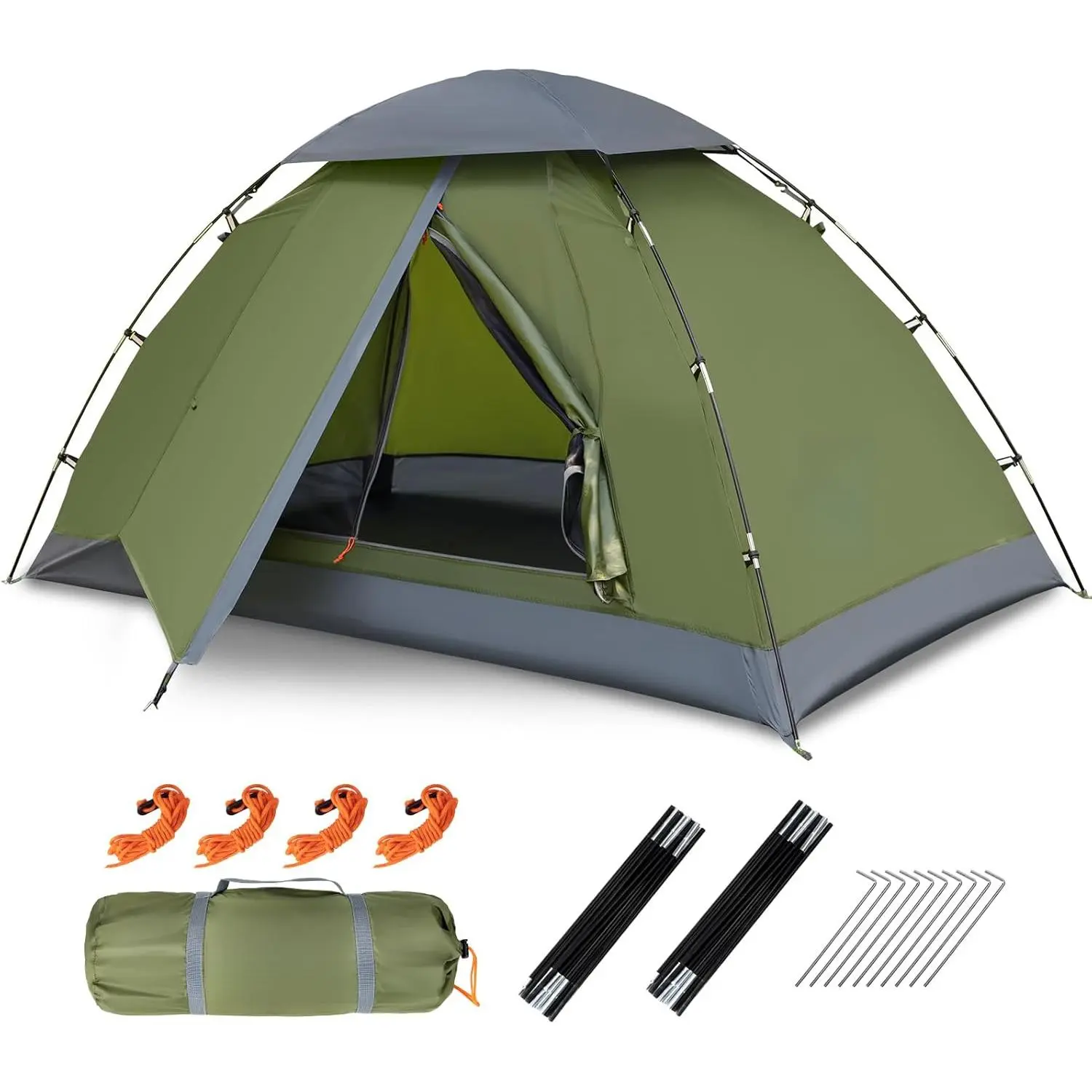 Upgraded Backpacking Tents 1 2 Persons Easy Clip Setup Camping Tent Adults Scouts Heavy Rainproof Compact Lightweight