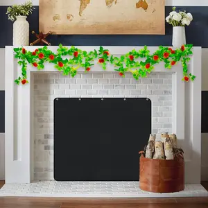 Fireplace Cover Draft Blocker Blanket Stop Heat Loss Cold Air for Inside Fireplace Black 39" W x 32" H