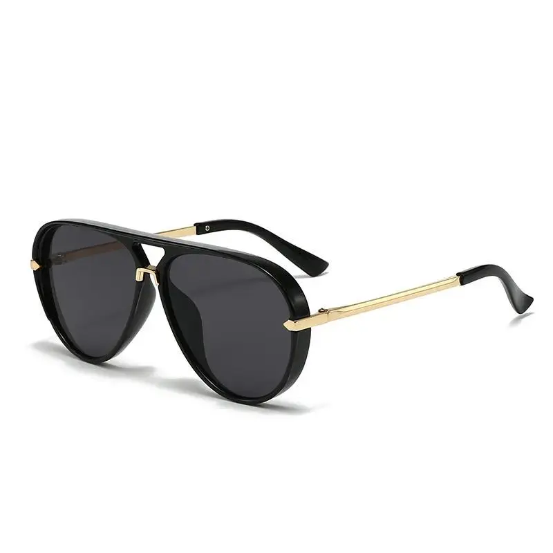 Women’s Transparent Resin Aviator Sunglasses With Slim Gold Metal Temples, UV400 Color Tinted Pilot Eyewear, Lightweight Double Bridge Shades For Festival, Beach, Driving & Daily Street Fashion Matching