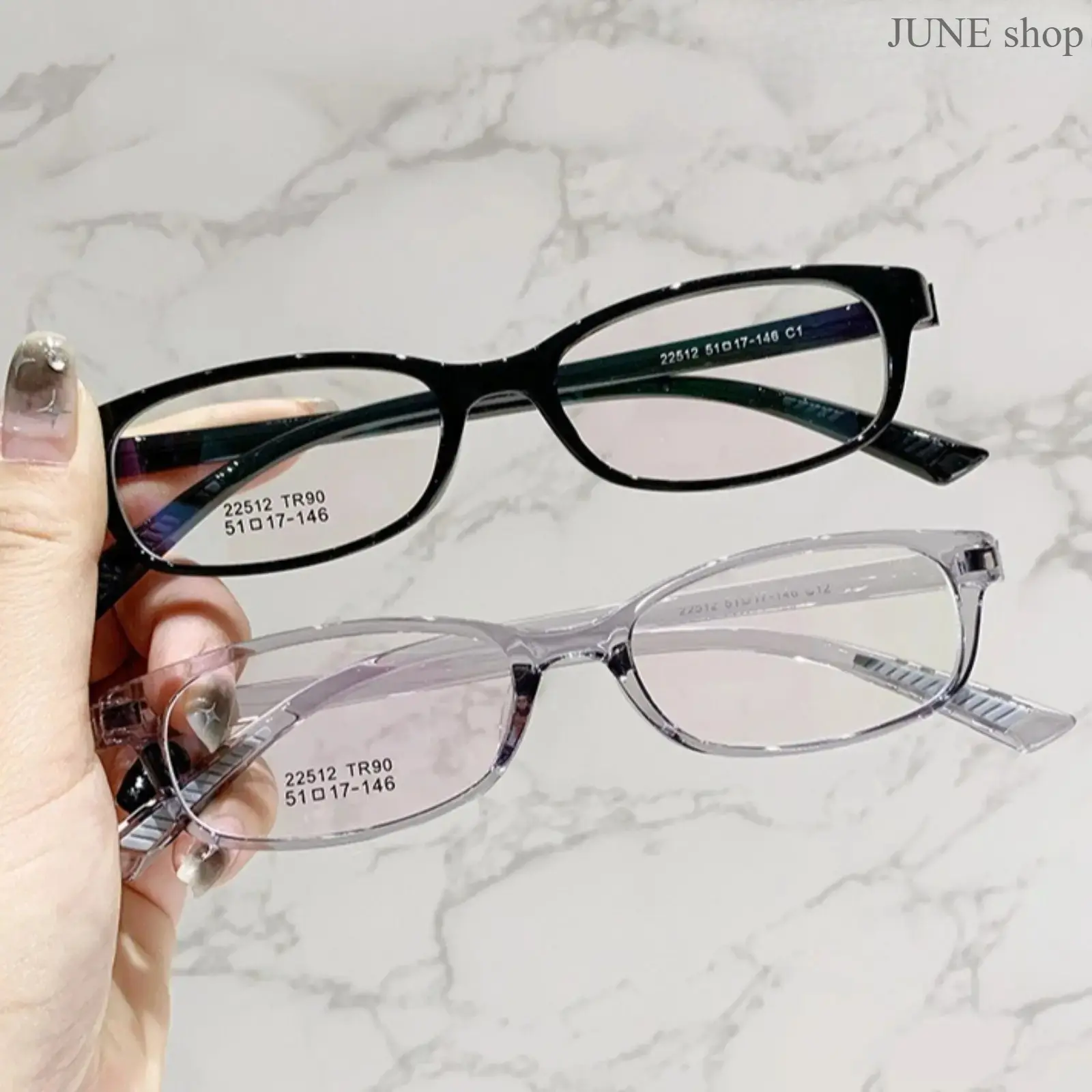 2‑Piece Set Y2K Rectangular Glasses, Compact Narrow‑Frame Trendy Eyewear, 2026 New Arrival Compatible With Prescription Lenses, For Cosplay, Streetwear, Office Wear And Christmas Gifting For Women