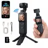 Pocket Camera for Vlogging, 75MP Handheld Camera, 330-Degree Rotating Lens, Wireless, 64GB TF Card, 1.72-Inch Touch Screen, Face Tracking, Tripod Included, Portable Vlogging Camera