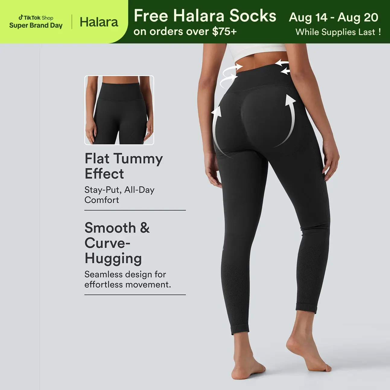 【Creator’s Pick】Halara OneForm Seamless Flow High Waisted Tummy Control Butt Lifting Yoga Leggings