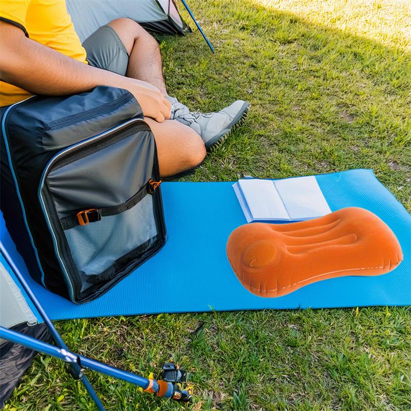 Compact Inflatable Neck Pillow, Portable Travel Pillow for Comfort, Office, Home, and Camping