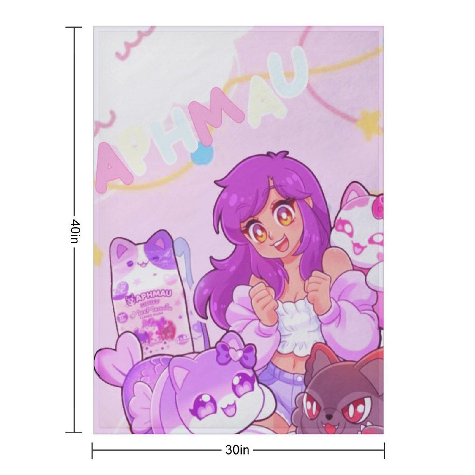 Aphmau Fall Throw Blanket For Women Mens Winter Nap Cute Cat Friends Love Meow Purple Flannel Blankets Office Camping Car Travel Air Conditioned Quilt All Seasons Soft Plush Bedding Throws Home Decor Boys Girls Christmas Gift Super Cozy Blanket