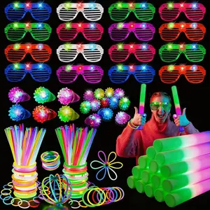 248Pcs Glow in the Dark Party Supplies, Light Up Toys Set with Glow Sticks, Glow Rings, Light Up Glasses, Glow Party Favors for Kids, Birthday Gifts, Classroom Prizes (Style1)fidget toys