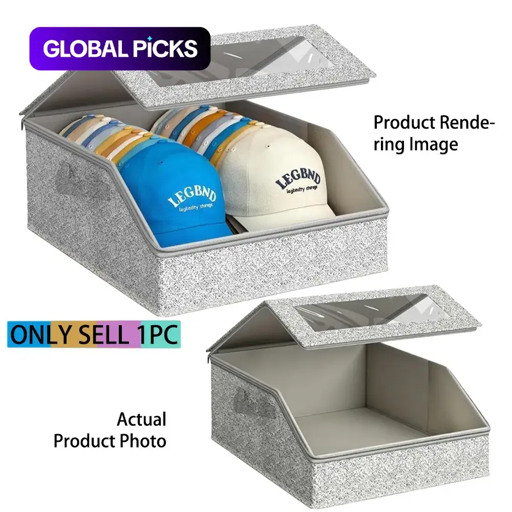 Multi - purpose Hat Storage Box - Large - Capacity Stackable Organizers Baseball Cap Organizer for Multifunctional Home Storage Multifunctional Storage Bin Dustproof Storage Boxes #GLOBAL PICKS