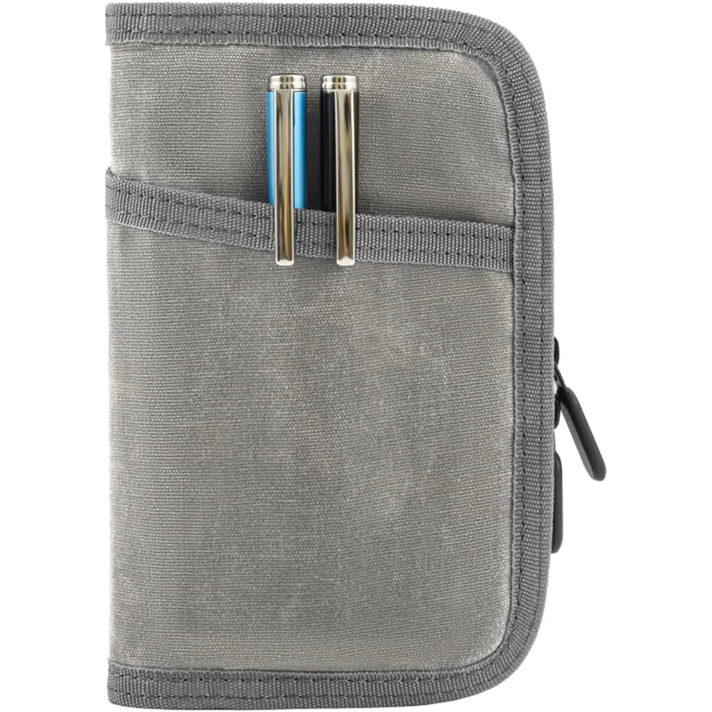 Field Notes Notebooks Cover,Journal Cover for 3.3 x 5.5 Field Notes Moleskine Cahier,Water Resistant Pocket Notebook Cover for Journal Notebook Planner with Zipper Pen Holder,Waxed Canvas (Grey, 3.3 x 5.5 inch)